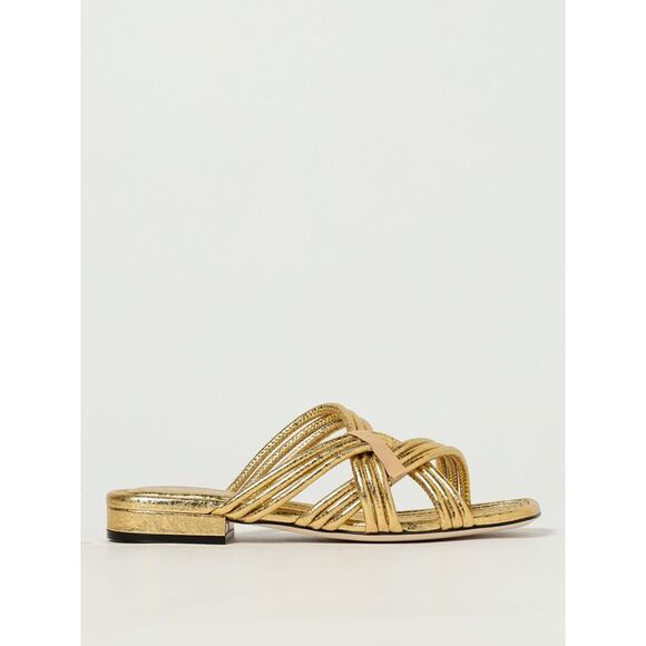 Sergio Rossi Flat Sandals Woman Gold